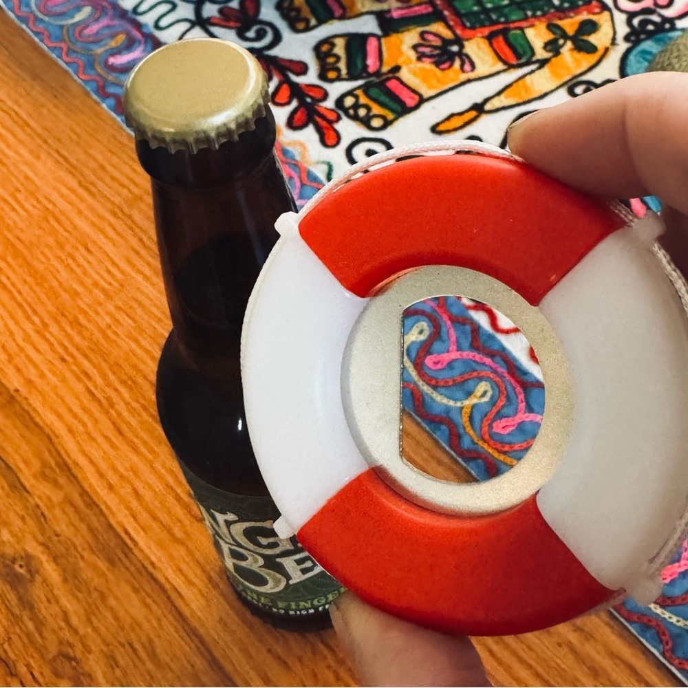 34 Lifebuoy Bottle Openers Bachelorette/ Bachelor party shower favors, 2.8” - Picture 2 of 5